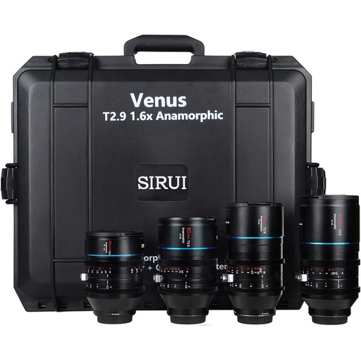 Sirui T2.9 1.6x Full-Frame Anamorphic 4-Lens Set (35/50/75/100mm, E-Mount) عدسات أنامورفيك